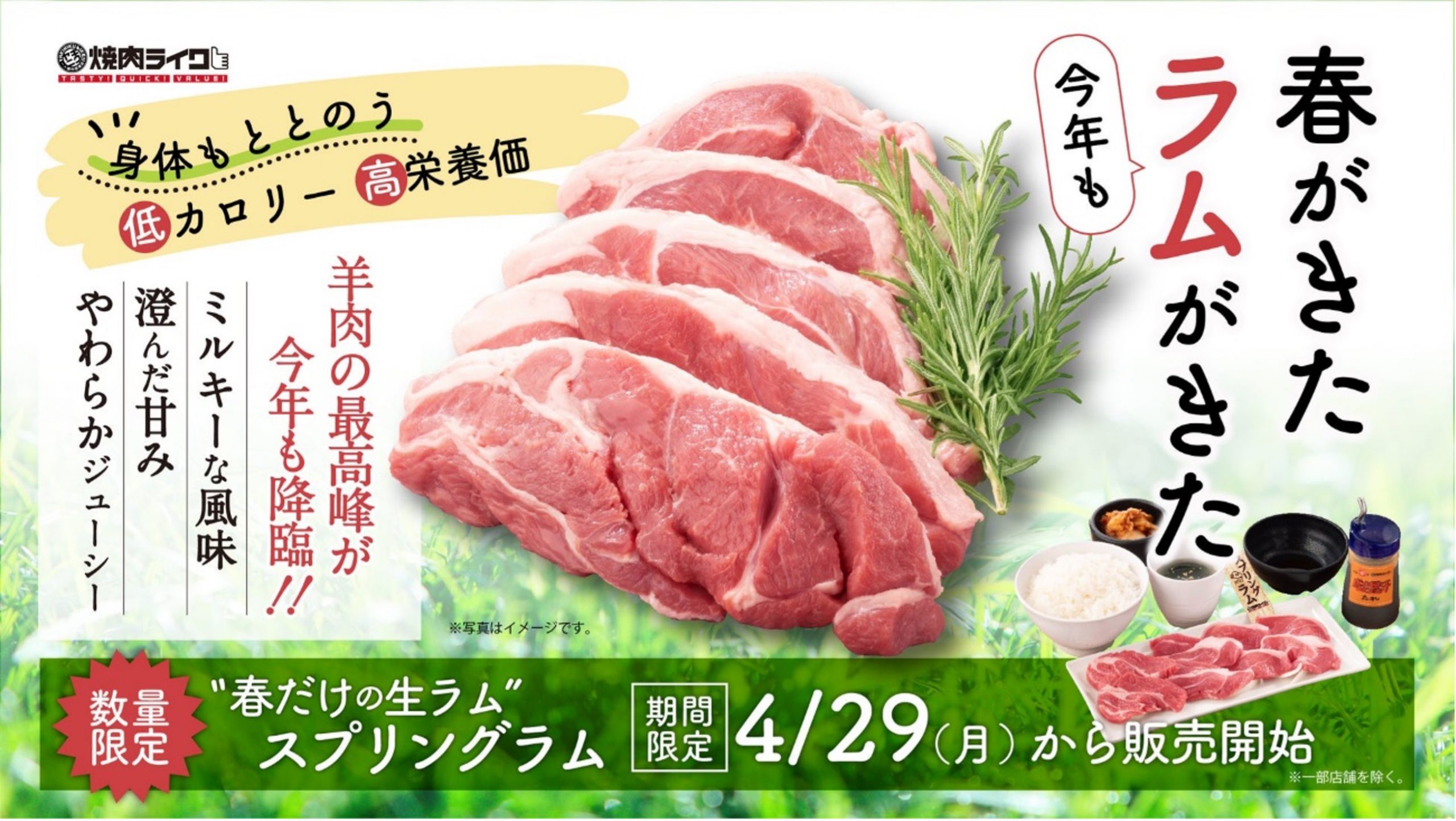 今年も始まります！焼肉ライクにてスプリングラム！4/29から期間限定販売