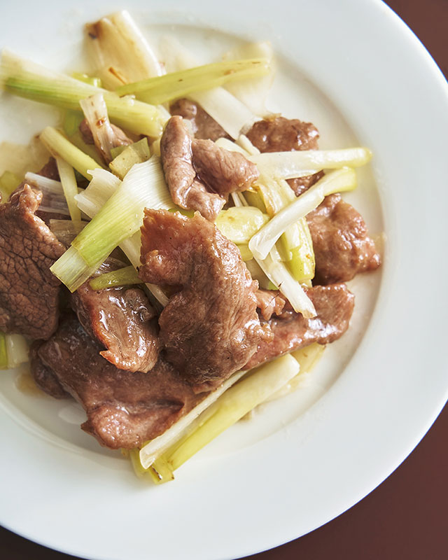 葱爆羊肉（ラム肉と長ねぎ炒め）