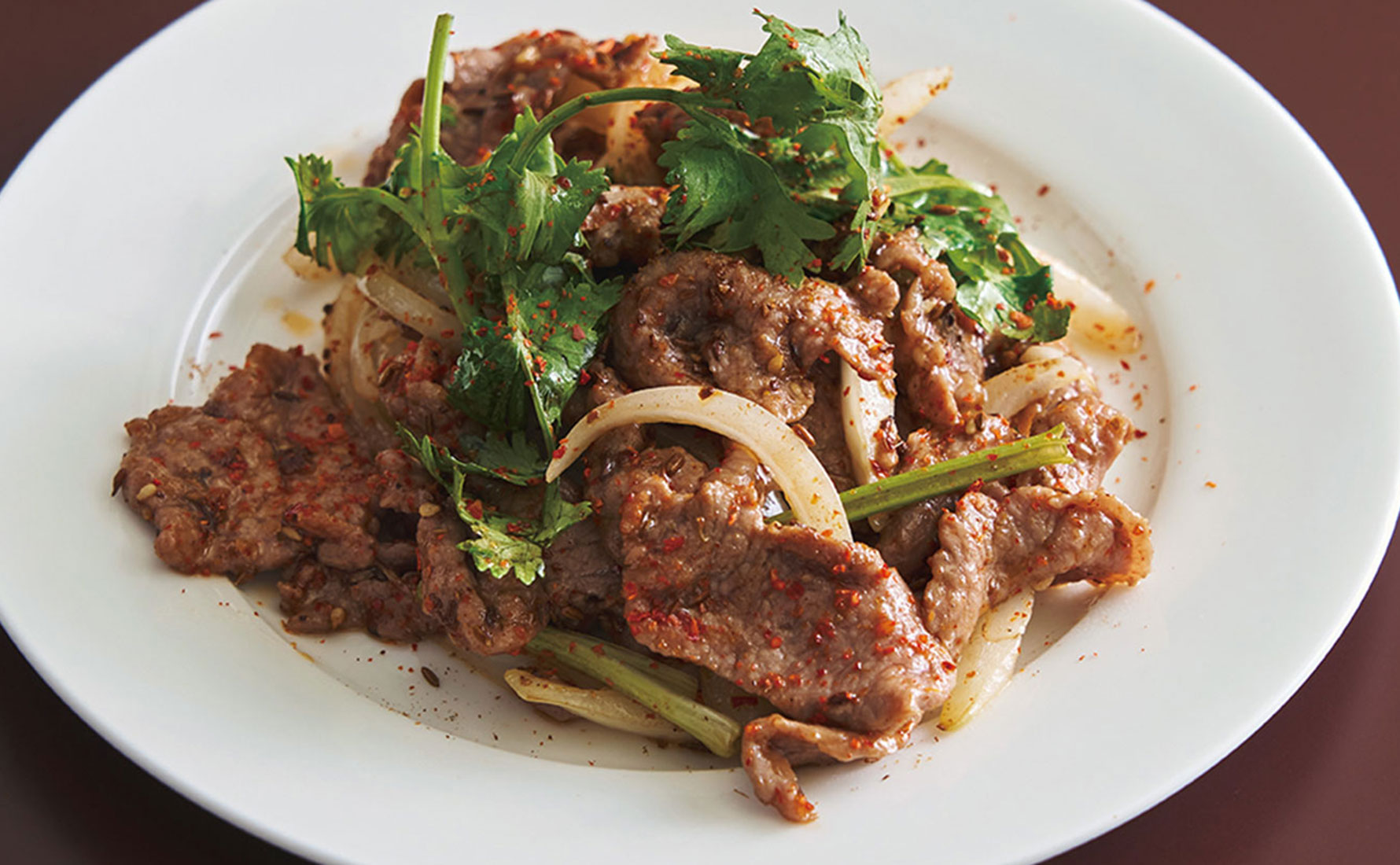 孜然羊肉（ラム肉クミン炒め）